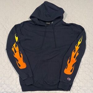 Kylie Jenner x Champion flame hoodie M The Kylie Shop Merch EUC